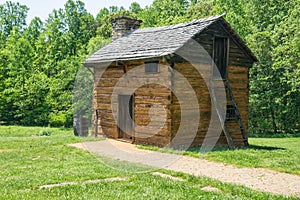 Log Cabin used as a Kitchen on the Grounds of Booker T. Washington National Monument